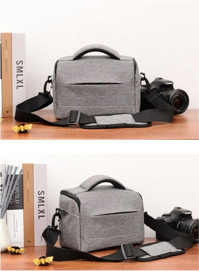 بتيمفم حقيبة كاميرا متعددة الوظائف، حقيبة كتف مبطنة مقاومة للماء لكاميرات SLR/DSLR، حافظة تخزين محمولة لأجهزة العرض، والطائرات بدون طيار، والعدسات، والتصوير الفوتوغرافي، ومعدات الصيد (رمادي)  - Image 3