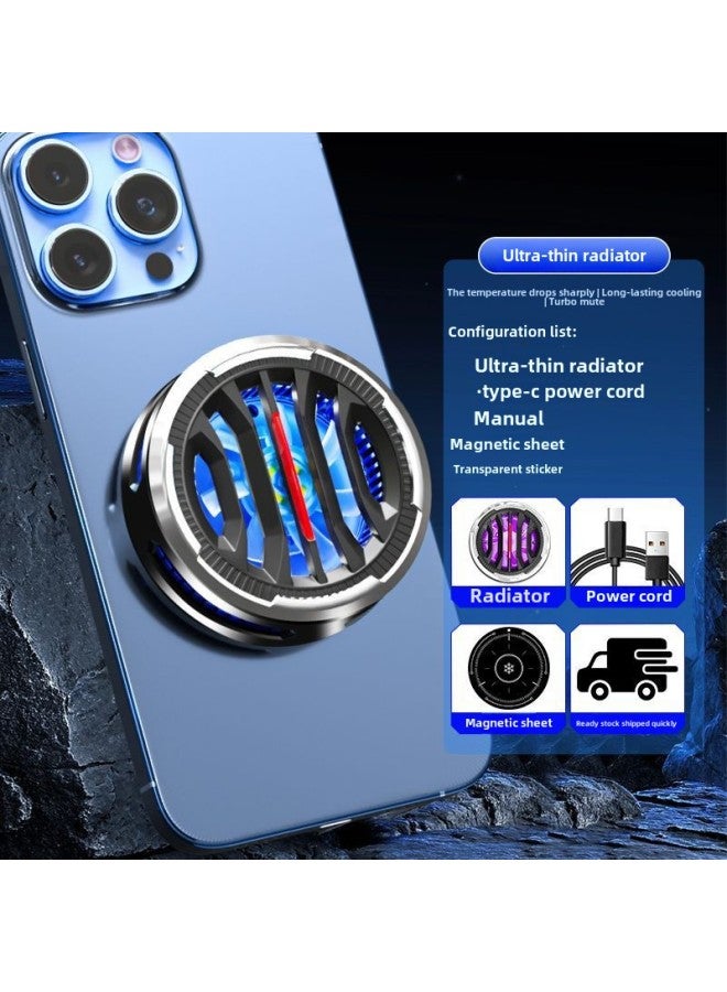 S1 Semi-conductor Cooling Phone Holder Silent Gaming Back Clip For Live Broadcasting Playing Mobile Games-Product Color:S22 Ultra-thin And Ultra-light Semiconductor Radiator - Electroplated Black - Image 1