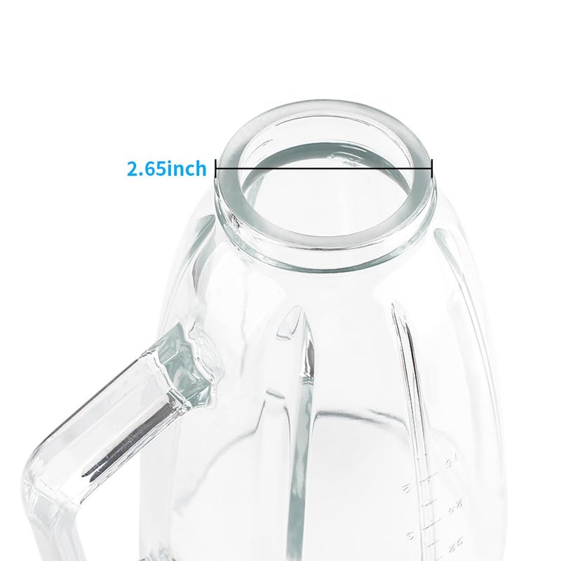 LMEI Replacement Parts 6-cups Glass Jar with Cross Blade and Collar,Compatible with Hamilton Beach Blenders 58147J, 58148,59149 - Image 3