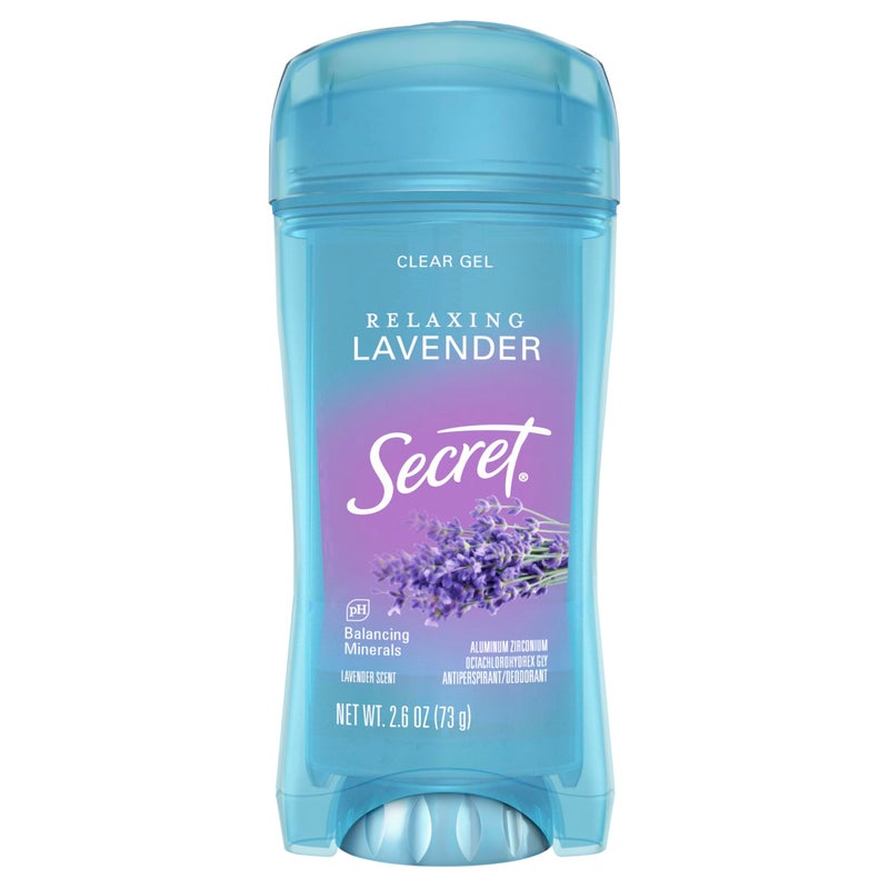 Secret Fresh Antiperspirant Deodorant for Women, 72hr Breathable Sweat & Odor Protection, Instant Freshness & Gentle, PH Balancing Minerals, Clear Gel, Relaxing Lavender Scent, 2.6 oz - Image 1