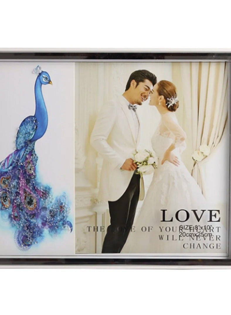 إطارات الصور على شكل قلب LED ، صورة زجاجية، ، سطح طاولة، صورة قلب LED - Image 2