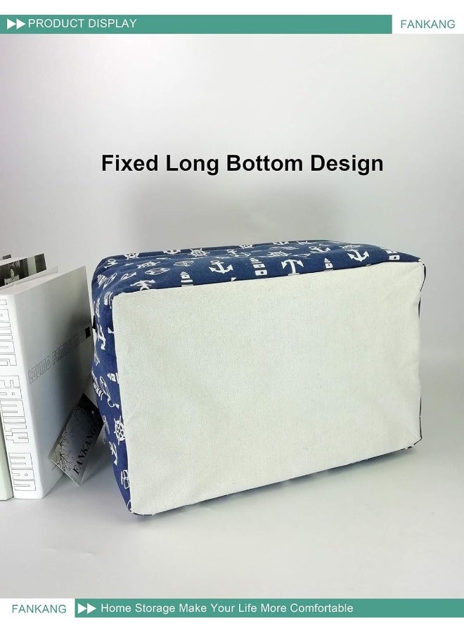 FANKANG FANKANG Storage Basket, Nursery Hamper Canvas Laundry Basket Foldable with Waterproof PE Coating Storage, Office, Bedroom, Clothes, Toys - Image 5