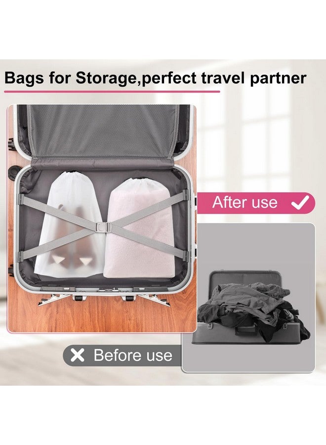 Vivinin 18 Pack White Translucent Polyethylene Shoe Bags, 15.7in x 11.8in, Drawstring Closure, Multi-Purpose Travel Storage Bags for Shoes, Clothes, Toiletries, etc. - Image 5