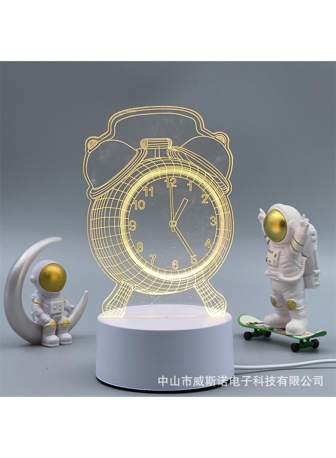 الأزرق جي دبليو إضاءة ليلية إبداعية ، ضوء طاولة أوكريليك ، ضوء حماية العين ، ضوء الغلاف الجوي ، هدية عيد ميلاد ، ضوء الليل ، زخارف سطح المكتب - Image 1