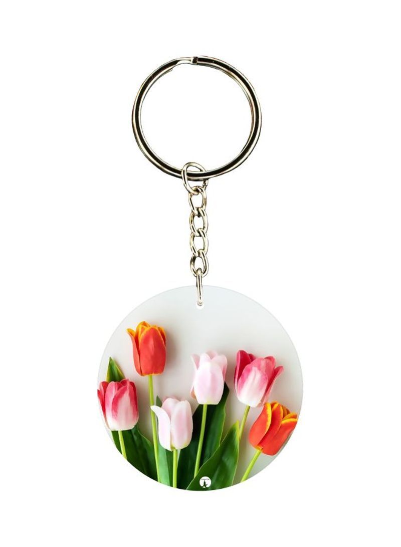 RKN Rose Flower Printed Keychain