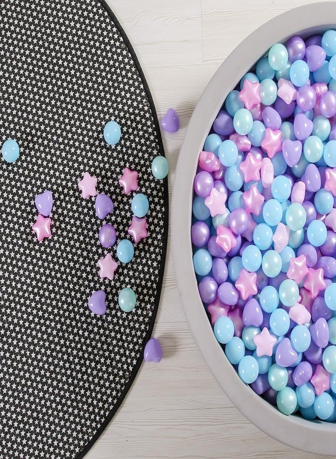 جوجوسو كرات GOGOSO Star Ball Pit، كرات بلاستيكية ملونة مقاومة للكسر وخالية من مادة BPA، مثالية للعب الأطفال الصغار، لتزيين حفلات الكريسماس، لافتة سوار صداقة عملاقة، حورية بحر مضيئة، 150 كرة مقاس 2.15 بوصة. - Image 3