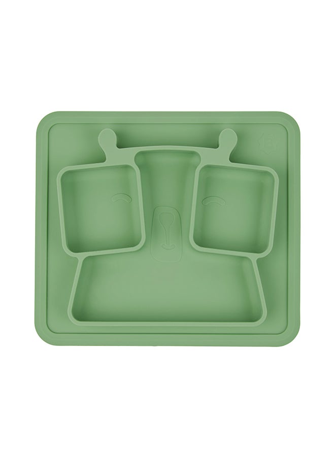 Badabulle Non-Slip Compartment Plate - Green - Image 1