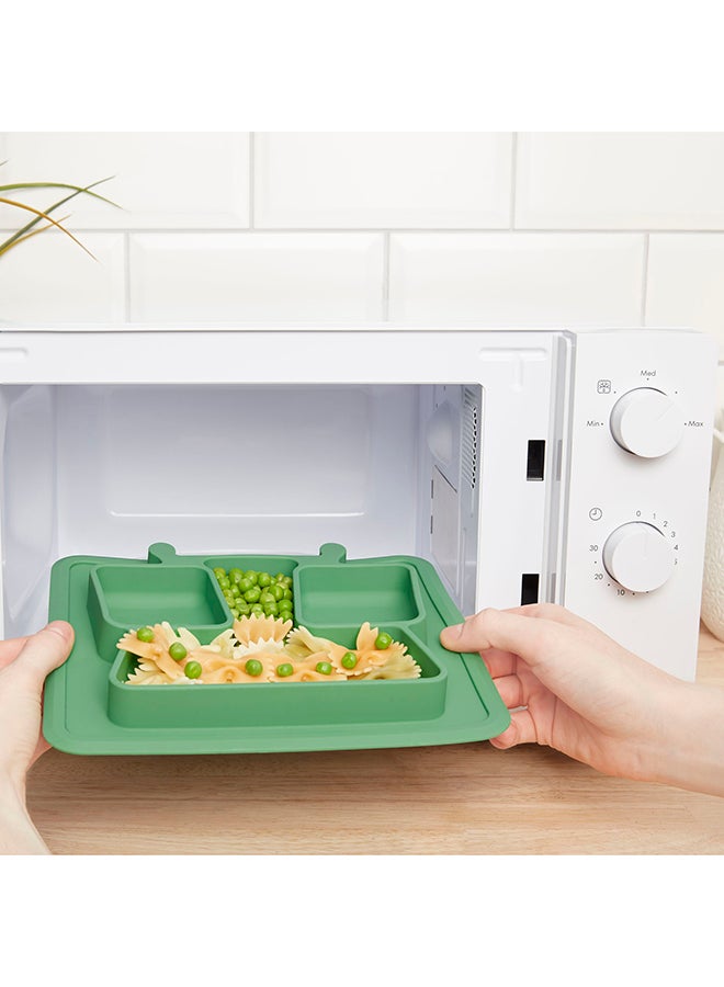Badabulle Non-Slip Compartment Plate - Green - Image 5