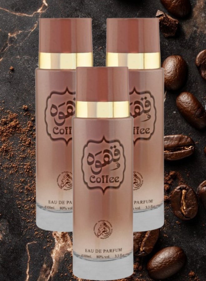الفخر 3 قطع عطر قهوة 100مل - Image 1