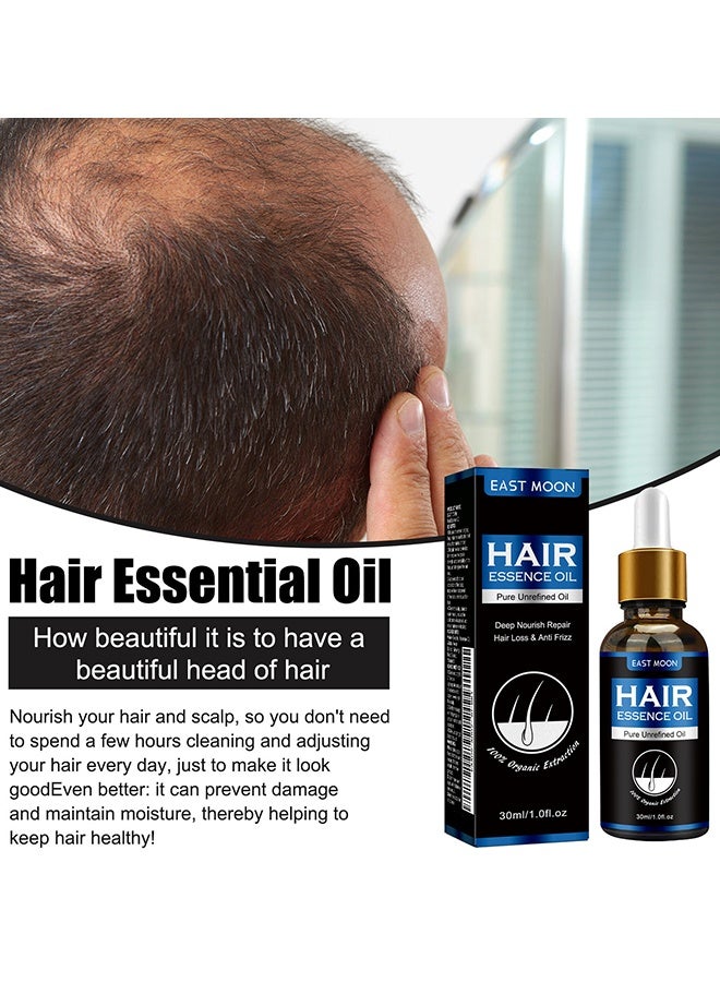 إيست مون زيت خلاصة الشعر ، زيت عطري ، عناية بالشعر لتعزيز نمو الشعر الصحي وتقليل التجعد للشعر الجاف الخفيف والتالف للرجال 30 مل - Image 2