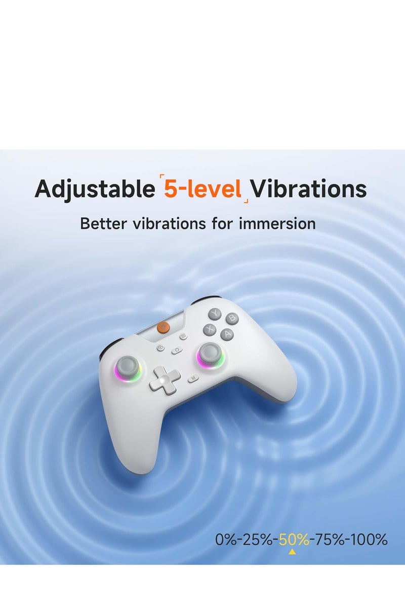 EasySMX X05 Wireless Controller for PC/Android/Steam Deck- Bluetooth Controller Gamepad with Hall Effect Joysticks and Trigger,Turbo,Rumble Vibration and RGB Lighting - Image 3