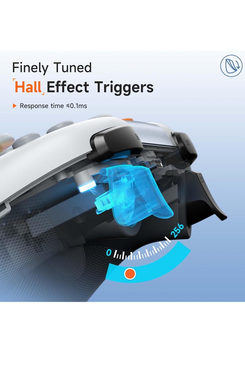 EasySMX X05 Wireless Controller for PC/Android/Steam Deck- Bluetooth Controller Gamepad with Hall Effect Joysticks and Trigger,Turbo,Rumble Vibration and RGB Lighting - Image 2