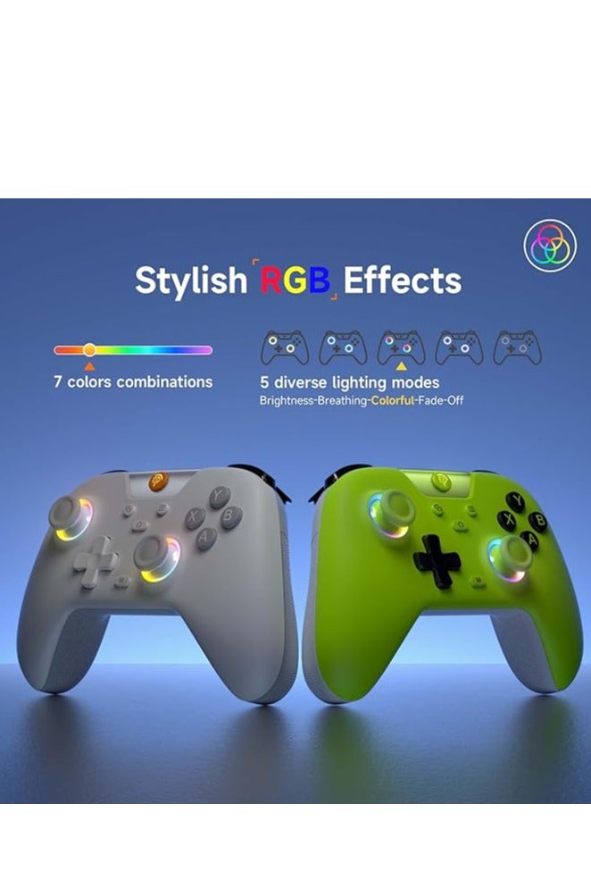 EasySMX X05 Wireless Controller for PC/Android/Steam Deck- Bluetooth Controller Gamepad with Hall Effect Joysticks and Trigger,Turbo,Rumble Vibration and RGB Lighting - Image 5