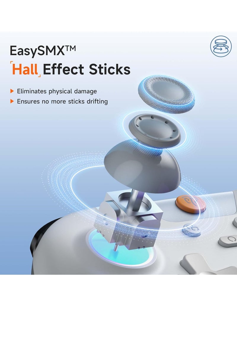 EasySMX X05 Wireless Controller for PC/Android/Steam Deck- Bluetooth Controller Gamepad with Hall Effect Joysticks and Trigger,Turbo,Rumble Vibration and RGB Lighting - Image 4