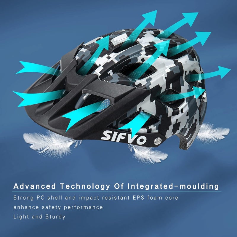 SIFVO Kids Bike Helmet with Visor - Adjustable & Lightweight for Ages 6+ - Image 3