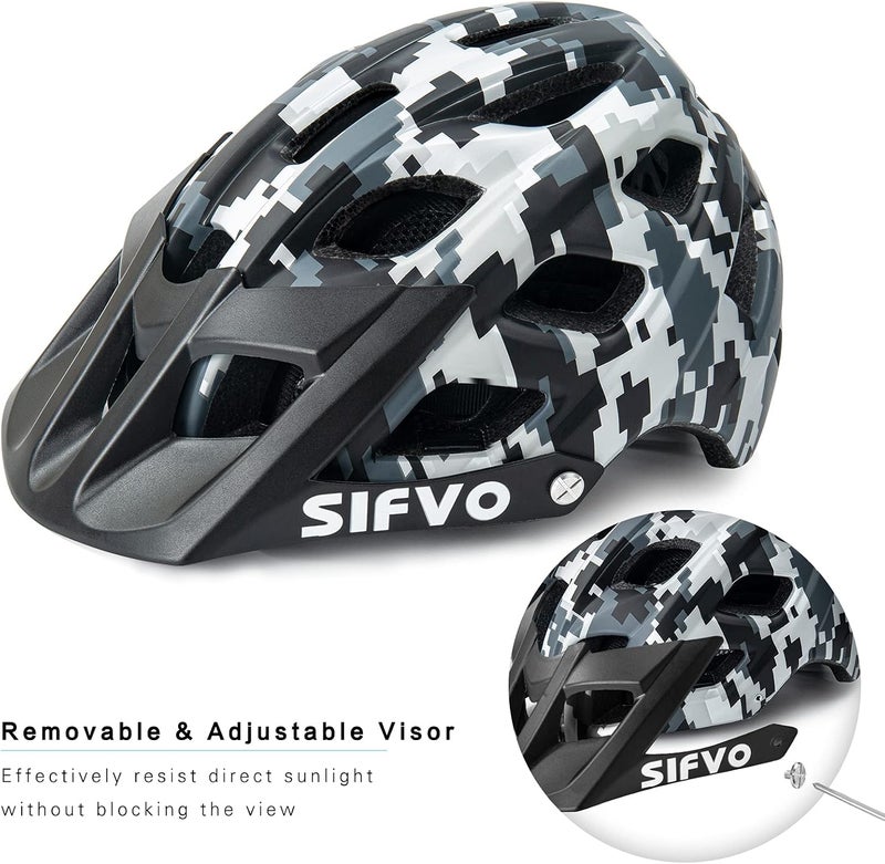 SIFVO Kids Bike Helmet with Visor - Adjustable & Lightweight for Ages 6+ - Image 2