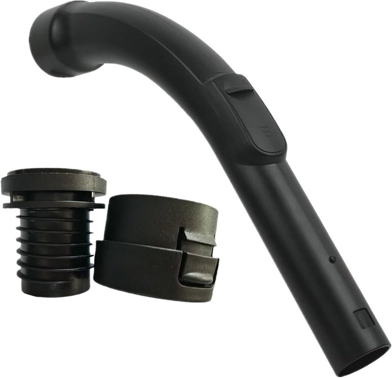 SHSTM Curved Handle Hose End Wand with hose end cuff and click ring Fit Miele Vacuum 5269091 - Image 1