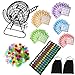 SEETOOOGAMES Deluxe Bingo Game Set 8 Inch Metal Cage 50 Paper Cards 600 Colorful Clear Chips Bingo Balls and Plastic Master Board Great for Adults Large Groups Familiy Games Nights Parties - Image 4