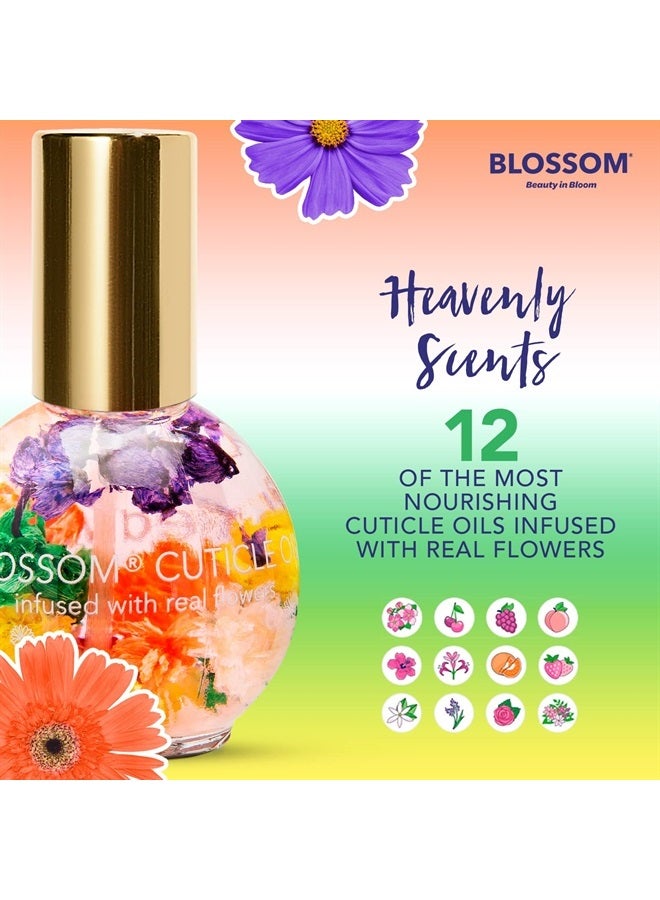 Blossom Hydrating, Moisturizing, Strengthening, Scented Cuticle Oil, Infused with Real Flowers, Made in USA, 0.42 fl. oz, Mandarin Orange (Cap Color May Vary) - Image 2