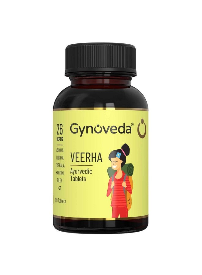 Gynoveda جينوفيدا فيرهة للتحكم في تدفق الدورة الشهرية الغزير، الجلطات، آلام الدورة، التقلصات، فترات طويلة | إعادة ضبط الدورة إلى 5 أيام | لا مزيد من الدورات غير المنتظمة المبكرة | 26 عشبة مميزة | 1 زجاجة تحتوي على 120 قرصًا من الأيورفيدا - Image 1