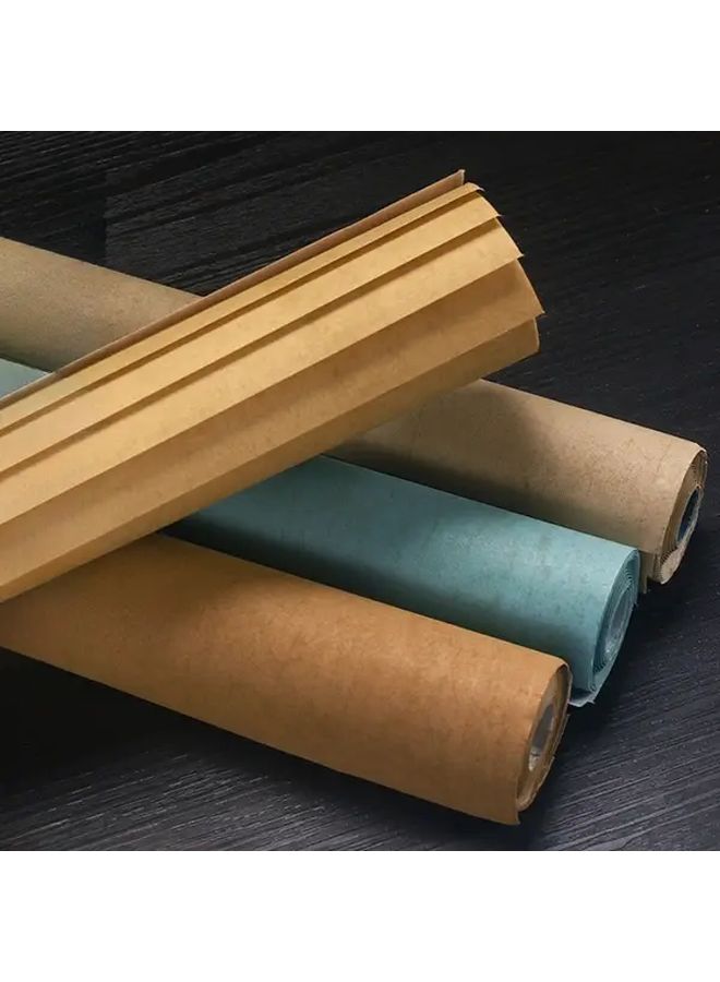 Traditional Chinese Xuan Paper Light Antique Style 5 Sheets Aged Rice Dye Calligraphy Painting Paper Brush Writing Ink Wash Art Suminagashi Marbling Handmade Art Supplies Craft Paper Calligraphers Artists - Image 2