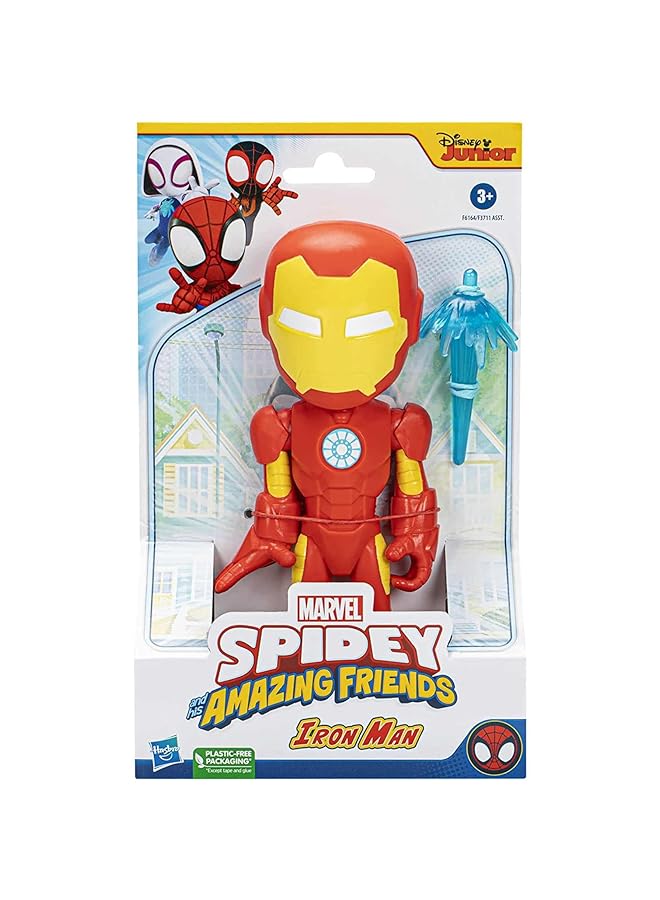 سبايدي اند هيز اميزينج فريندز لعبة الرجل الحديدي العملاقة 9 بوصة، لعبة بطل خارق للأطفال من سن 3 سنوات فما فوق - Image 3