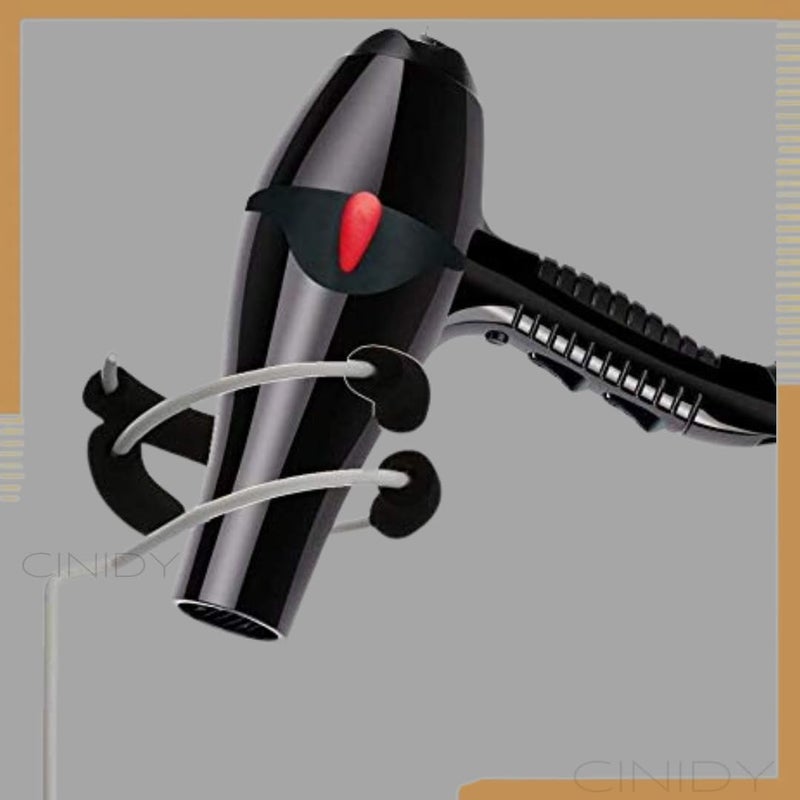 CINIDY Stainless Steel Hair Dryer Wall Mount Holder Stand Bracket Wall Mount Hair Blow Dryer Hanging Rack, Hanging Stand, Hair Dryer Holder Bathroom Wall Storage Shelf Organizer Sta (1 PCS) - Image 3
