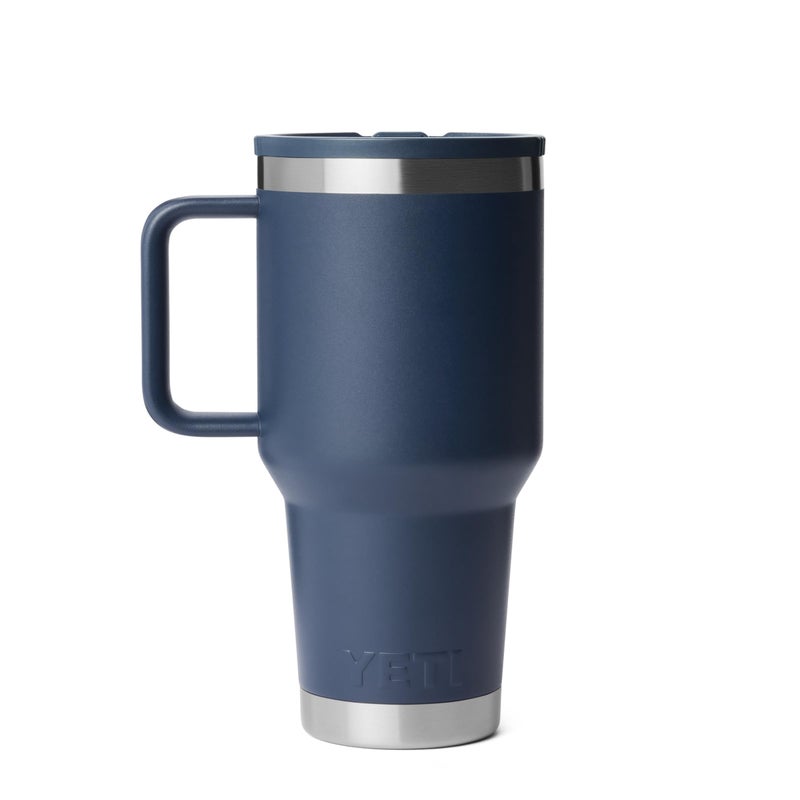 YETI Rambler 30 oz Travel Mug with Flip Straw Lid â€“ Stainless Steel, Vacuum Insulated, Leakproof, Cup Holder Friendly, Navy - Image 5
