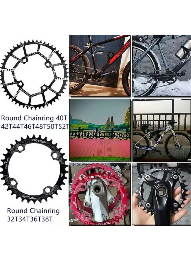 Black Oval 36T 104BCD Bike Chainring CNC 7075 T6 Aluminum Wide Oval 30 52T Compatible 8 11 Speed - Image 5