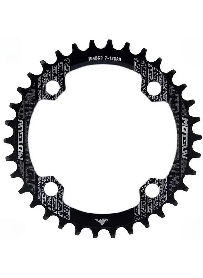 Black Oval 36T 104BCD Bike Chainring CNC 7075 T6 Aluminum Wide Oval 30 52T Compatible 8 11 Speed - Image 1
