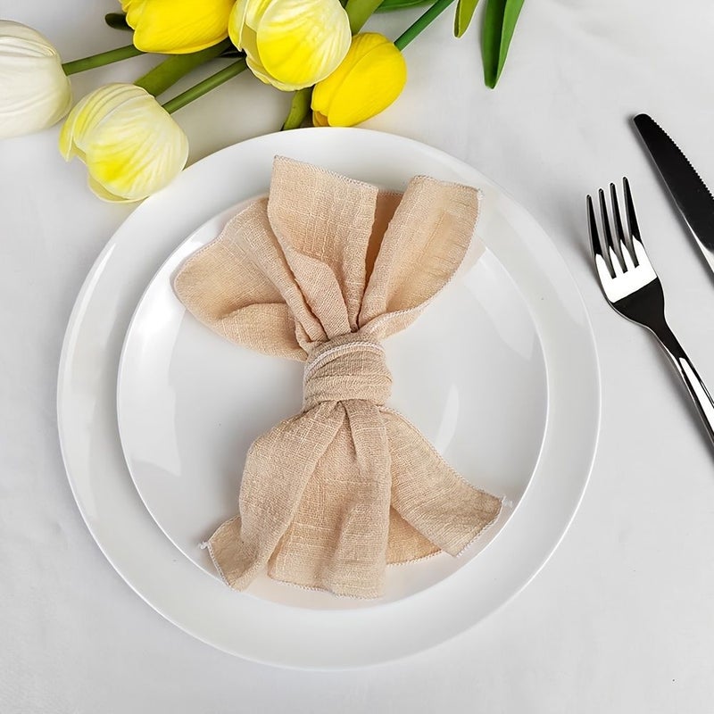 12 Pcs Soft Polyester Peach Pink Square Napkins 12.6x12.6 Inch Solid Color Woven Table Linens For Wedding Decor Christmas Holiday Kitchen Tea Towels Formal Dining Accessory Rustic Durable Table Linens - Image 2