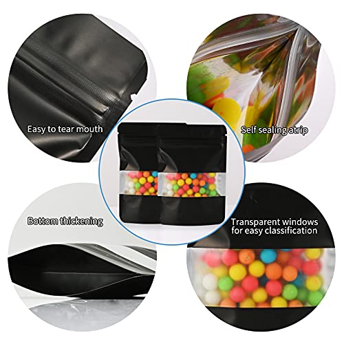 TRUE SHOP THE ULTIMATE SOLUTION FOR FOOD STORAGE - FOIL POUCH STAND-UP BAGS WITH SELF-SEALING TECHNOLOGY MATT BLACK (500 GM, 20, count) - Image 3