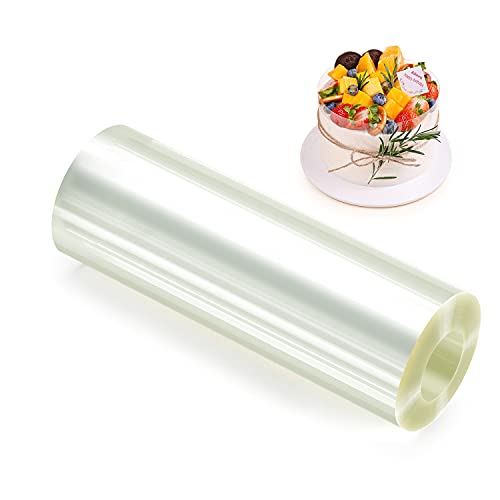 Cake Collars 6 x 600inch 59 mil thick Transparent Acetate Sheets Rolls for Baking Surrounding Edge Decorating