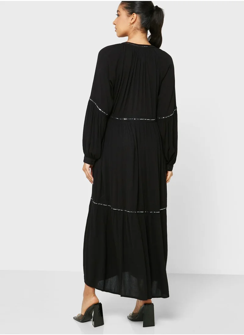 ايروبوستال Tie Detail Pleated Dress