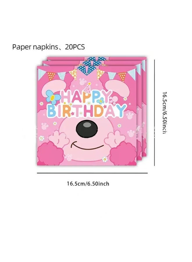 Party birthday party decoration set with banners, hanging ornaments, and tableware set - Image 5