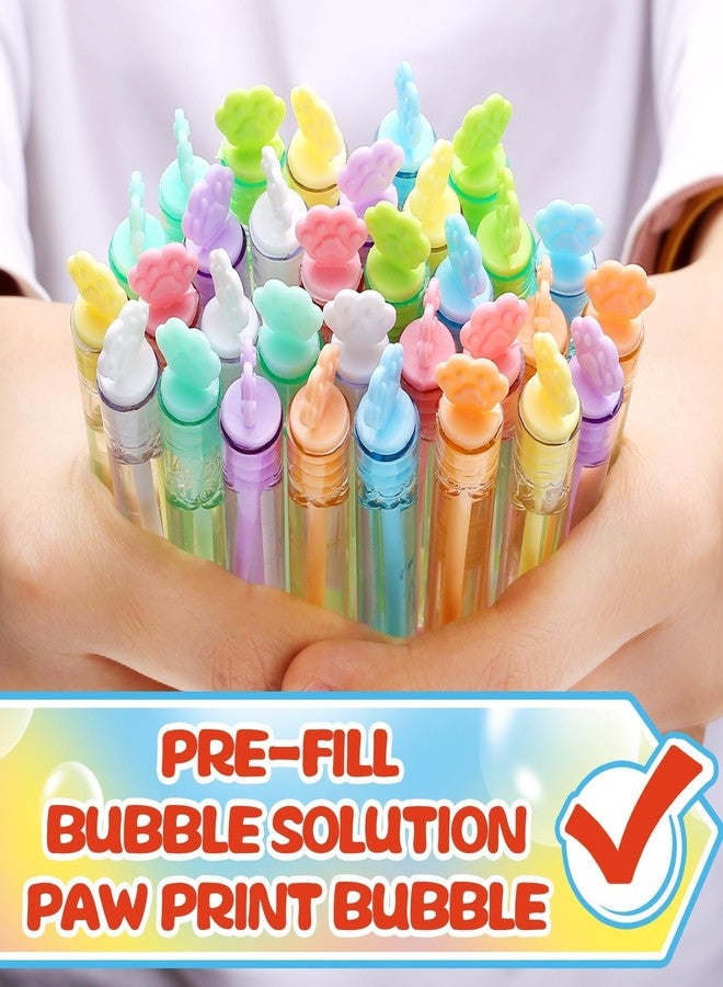 MAPIXO Paw Print Mini Bubble Wands, Cat Party Supplies, Puppy Dog Birthday Decoration, Party Favors for Kids Toddler, Prizes, Treasure Box Toys, Easter Pinata Goody Bag Stuffer, Valentines Gift for Girl Boy - Image 2