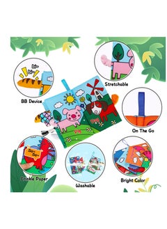 KASTWAVE 2 PCS Baby Books Toys, Babies Touch and Feel Crinkle Cloth Books, 0-6 Months Interactive Sensory Baby Toys, Suitable for 0-3-6 Months Infant Newborn Baby Boy Girl Shower Gifts Set  - Image 3