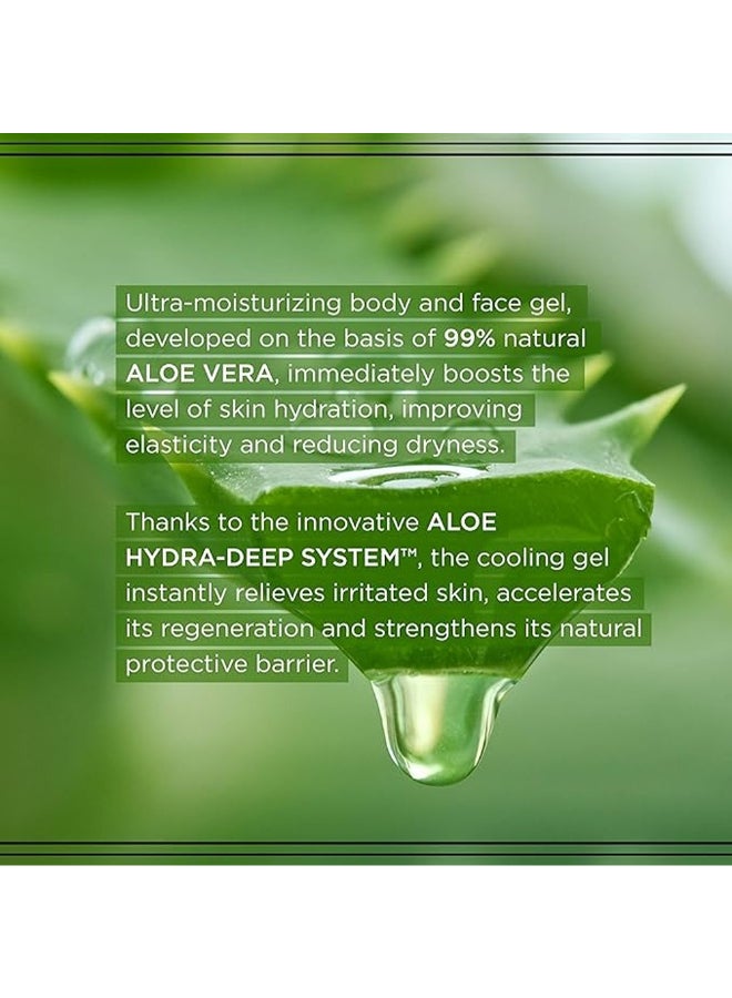 EVELINE COSMETICS Eveline Cosmetics Bio Organic Aloe Vera Gel, 99% Natural Moisturizing Gel For Body And Face, Cooling Effect For Dry And Irritated Skin, 250Ml - Image 3