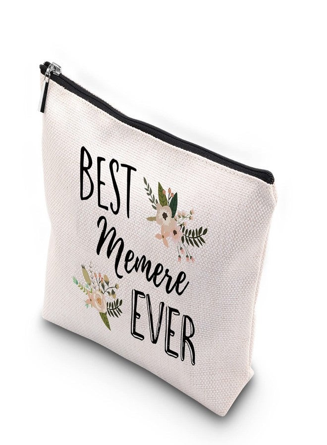 WCGXKO Best Memere Ever Grandma Gift Memere Gift Zipper Makeup Bags Travel Waterproof Toiletry Bag Accessories (Best Memere) - Image 1