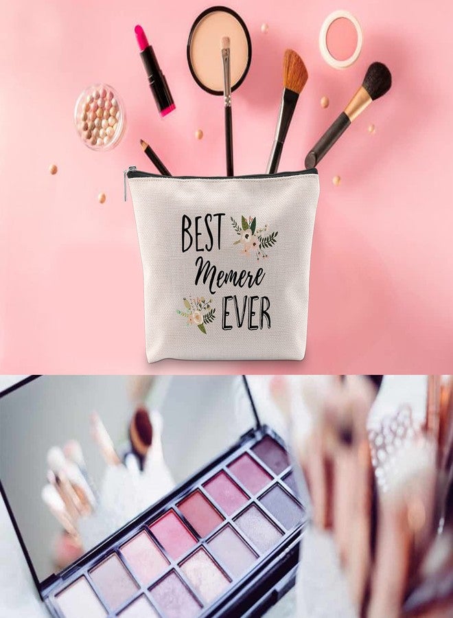 WCGXKO Best Memere Ever Grandma Gift Memere Gift Zipper Makeup Bags Travel Waterproof Toiletry Bag Accessories (Best Memere) - Image 5