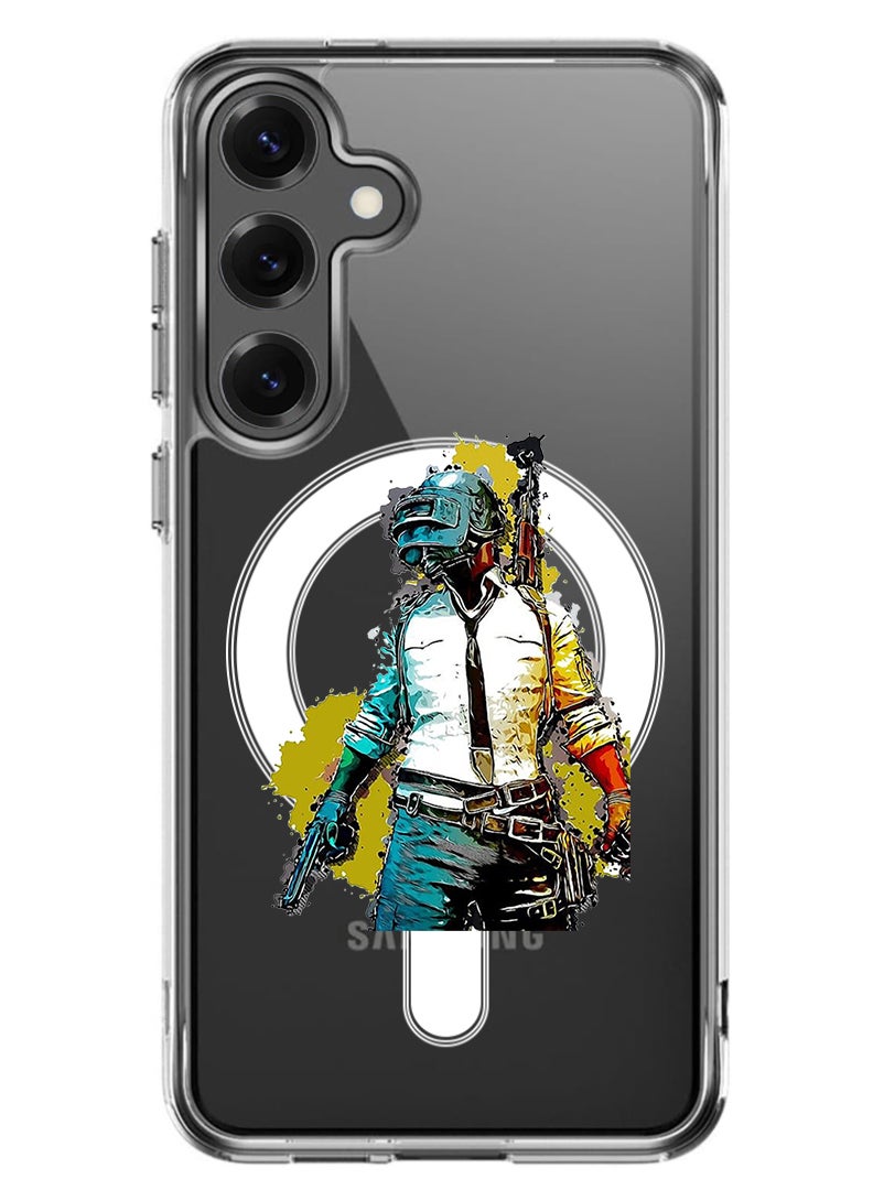 Theodor Magnetic Case for Samsung Galaxy S25 Plus 6.7-inch Compatible with MagSafe Wireless Charging, Shockproof Phone Bumper Cover Pubg - Image 1