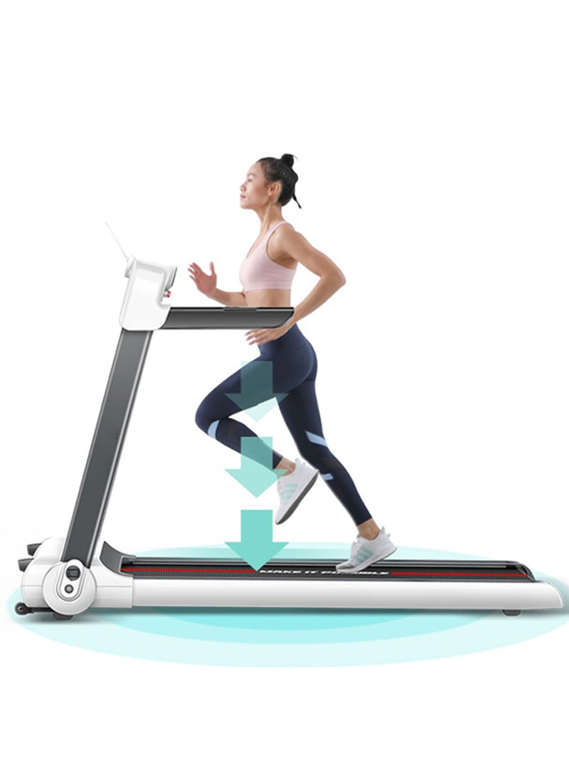 3.0HP 1-15km/h Small Household Indoor Silent Treadmill Walking Machine, Foldable Multifunctional Fitness Equipment, 120kg Load-Bearing