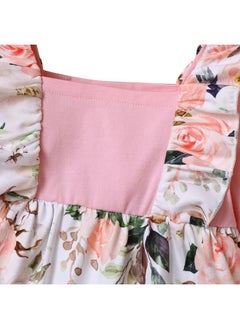 Hopscotch Hopscotch Kids Baby Girls Relaxed Fit, Polyester Floral Print Casual Style Full-Sleeve Footie In Pink Color For Ages 9-12 Months (Mtq-3976413)  - Image 3
