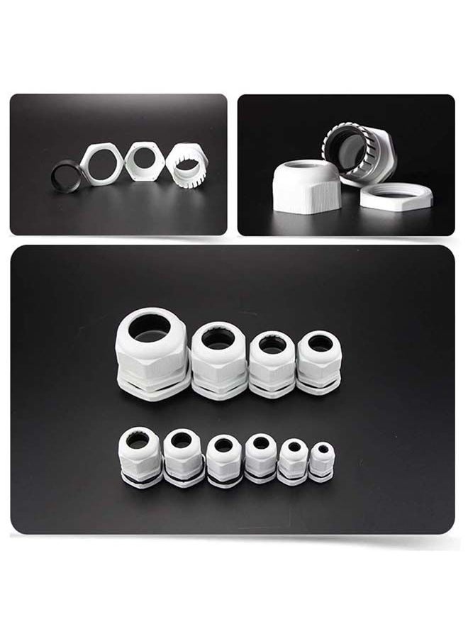 ABBASALI PG Gland White Pack of 5 pcs, Dust Proof Nylon Cable Gland With Locknut Ideal For Junction/connection Boxes Electrical Power, Tele & Data Cables, Instrumentation Control (PG-07)  - Image 1