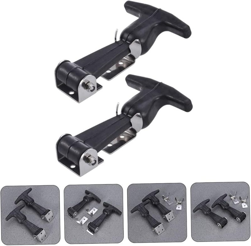 ميكيكيت مقابض سحب من الفولاذ المقاوم للصدأ عالية التحمل للصناديق الأدوية بمقبض مطاطي - Image 4