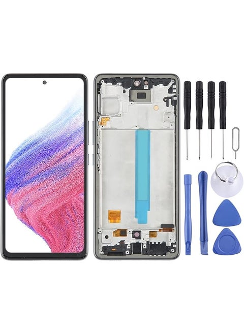 Zzjingli Oled Lcd Screen For Samsung Galaxy A53 5G Sm A536 Digitizer Full Assembly With Frame Black