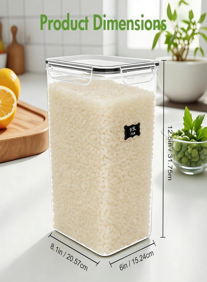 ALSO GO 2 PC (9.5L | 321 Oz) Extra Large Airtight Food Storage Containers with Lids,Kitchen and Pantry Organization Plastic Containers for Flour,Rice,Cereal,Pasta,Sugar,dog food (Leakproof, BPA-Free) - Image 5