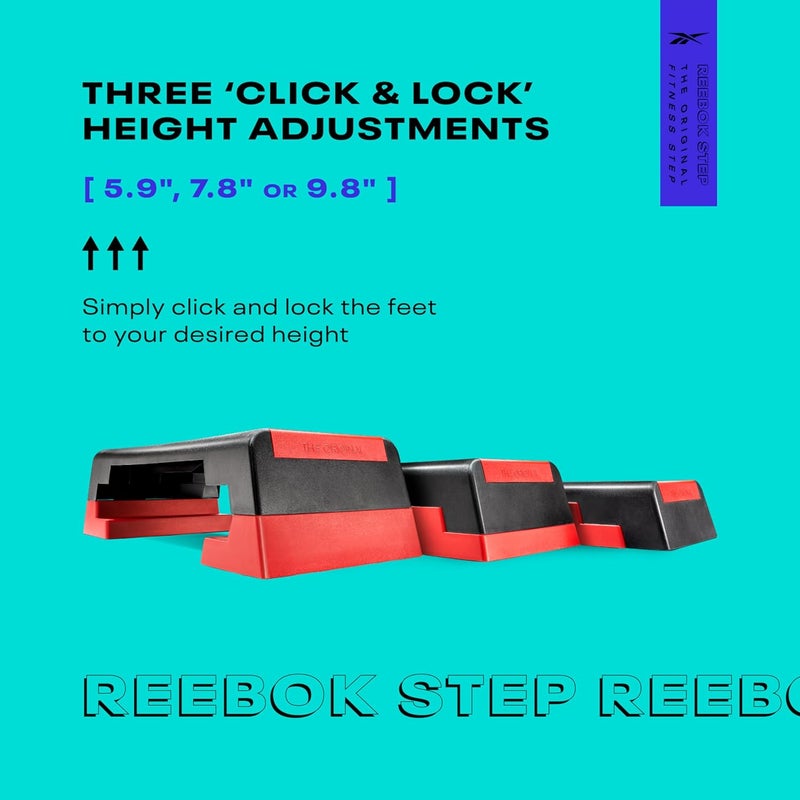 Reebok Step – Original Adjustable Aerobic Platform for Cardio & Strength Workouts – Red - Image 3