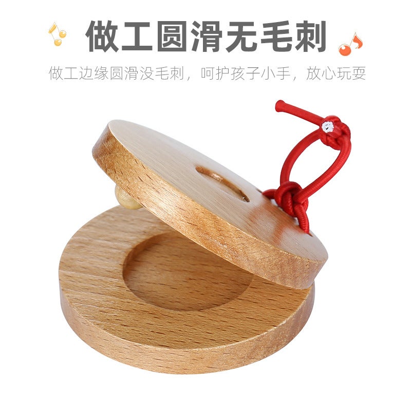 Orff Musical Instruments Children'S Percussion Instruments Cartoon Soundboard Wooden Tambourine Plastic Tambourine Early Education Educational Toys - Image 5