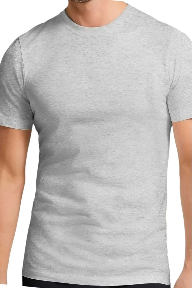 تيزجيلسين Men's Zero Collar Cotton 3-Piece Undershirt